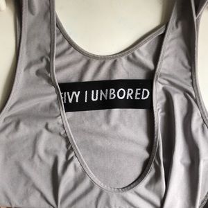 Eivy brand grey and black detail tank.